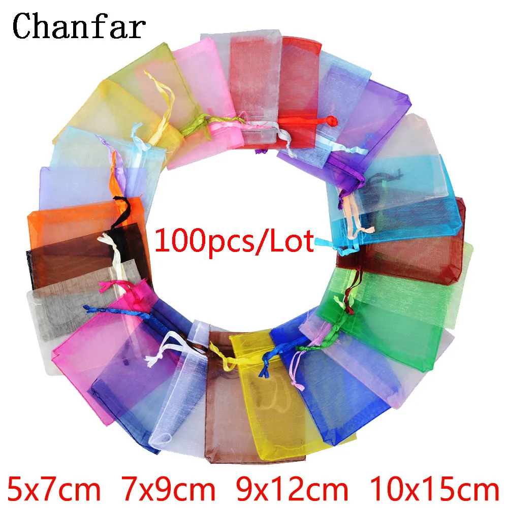 7*9 Jewelry Colors Wholesales Drawstring Wedding 100pcs