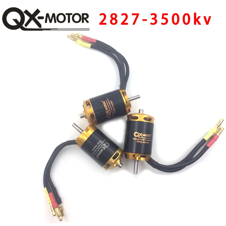 FREE SHIPPING  new QC2827  KV3500 brushless motor   use for 1200g RC boat / Brushless High Speed Racing RC Boat