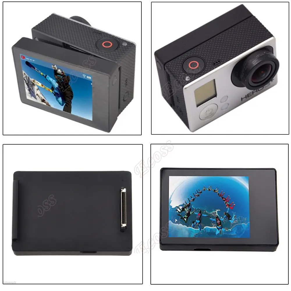 Suptig Lcd Screen For Gopro hero 3 3+ 4 Camera LCD Bacpac Display Viewer for GoPro Hero3 3+ 4 Camera Accessories