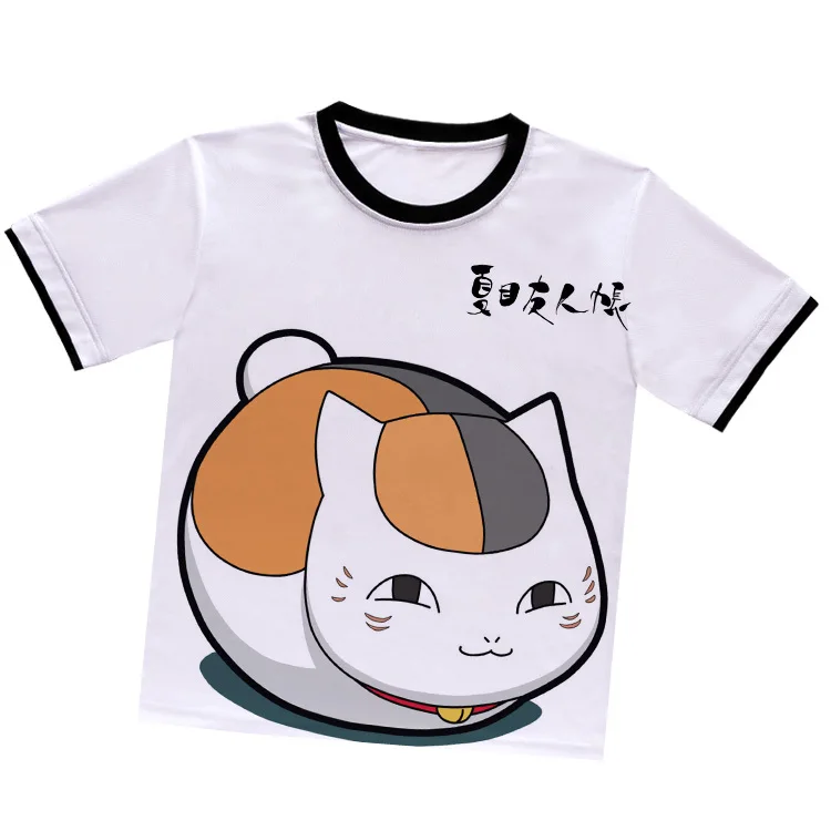 Natsume yuujinchou O-Neck T-shirt anime short-sleeved T-shirt summer cosplay