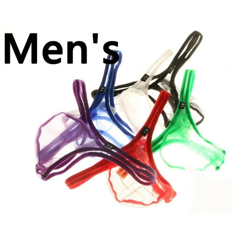 2018 Hot Sale New Brand Jockstrap Gay Underwear Sexy G Strings Men Thongs Transparent Ultra Low Rise Tanga Hombre Cueca Lingerie
