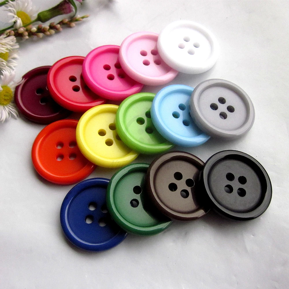 

50pcs 20mm 16 colors / Mixed Colors Good Quality Thin Edge Casual Coat Buttons for Clothing Basic Good Quality Sewing Supplies