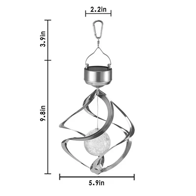 Imagem -05 - Luminária Solar de Led Luz Espiral de Led Que Muda de Cor para Decoração de Jardim Gramado Varanda Janela Varanda