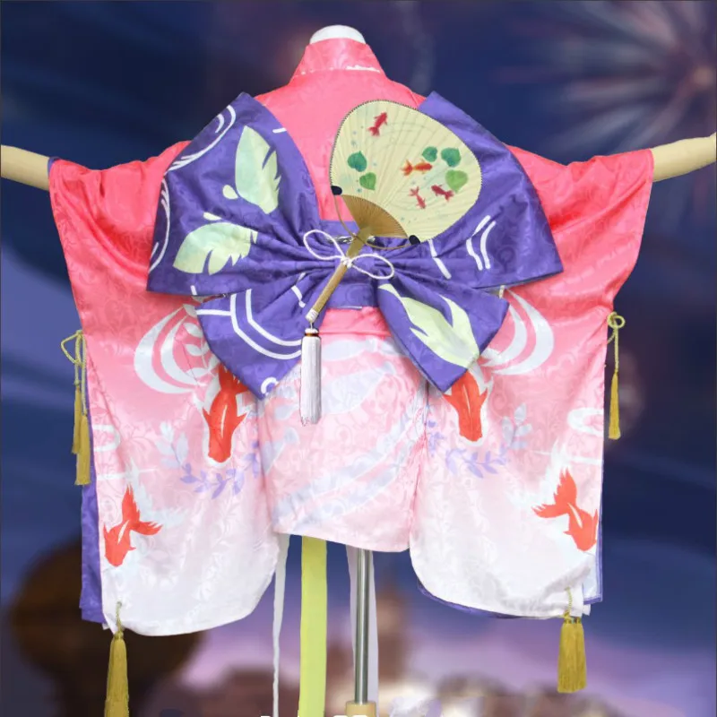 Cos Onmyoji Kagura Cosplay Cos  The Way of Yin and Yang Kimono Kagura New Skin Goldfish SR Shikigami