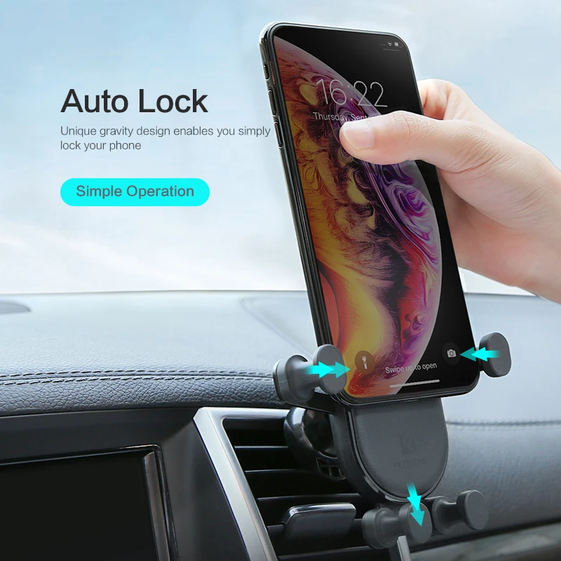 FLOVEME-Soporte de teléfono Gravity para coche, accesorio para iPhone 12, 11 Max, XR, para salida de aire, Samsung S9, OPPO, tututucu