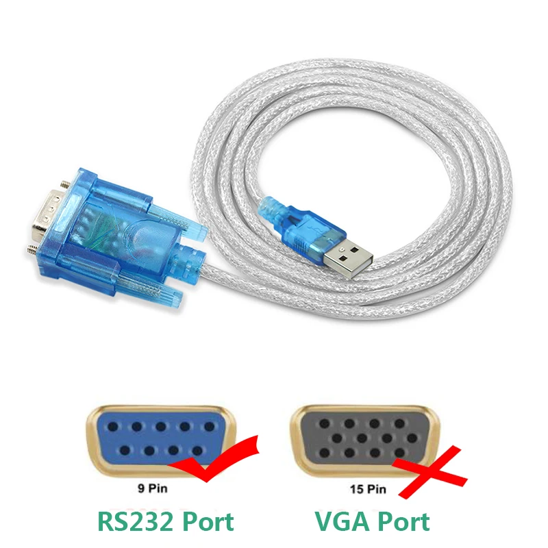 USB2.0 to RS232  pin male adapter Cable USB to DB9 pin male cable adapter for cashier label printer led display scanner pos