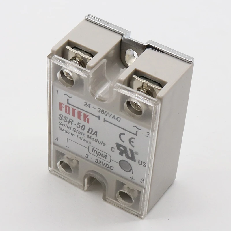 1PC SSR-50 DA SSR-50DA Manufacturer 50A SSR Relay input 3-32VDC output 24-380VAC Good Quality with Plastic Cover Wholesale Hot