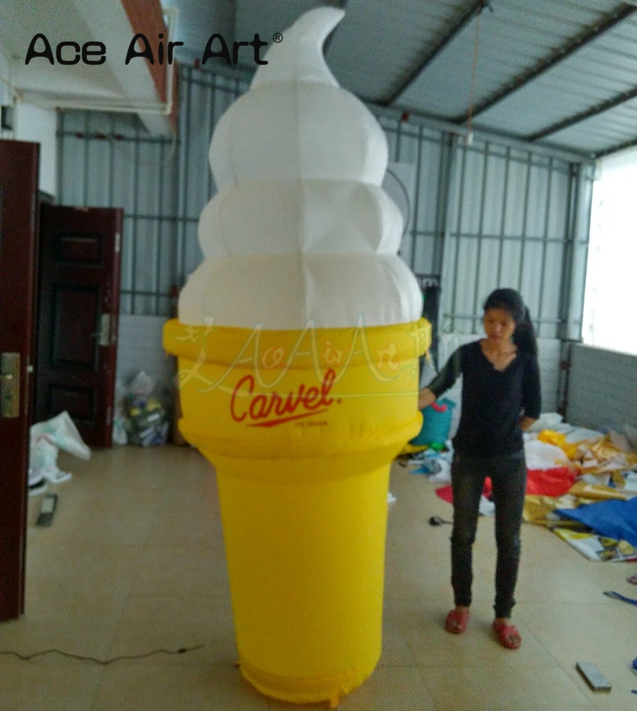 2.5M Height Hot Sale Amazing Inflatable Ice Cream Model/Replica Soft Serve For Summer Promotion