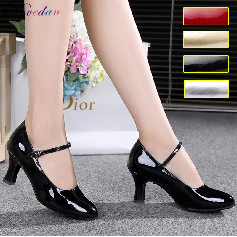 New Women Girls Ballroom Latin Tango Modern Dance Shoes Closed Toe Sandals Indoor Dancing Shoes Ladies Salsa Shoes