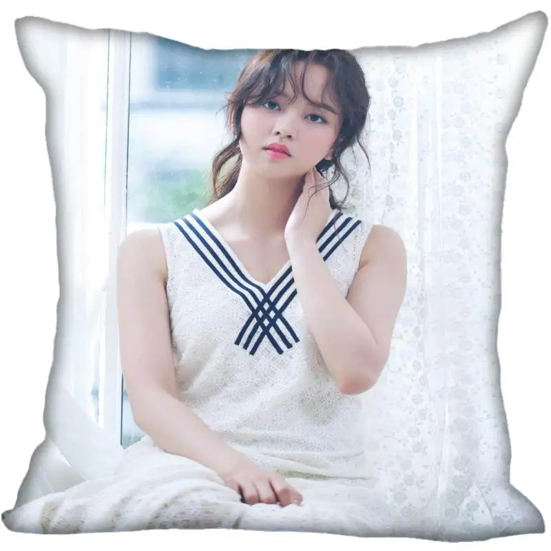 Custom Kpop Kim So Hyun Printed Square Pillowcases 40x40cm,35x35cm One Side Satin Pillowcase Custom Logo