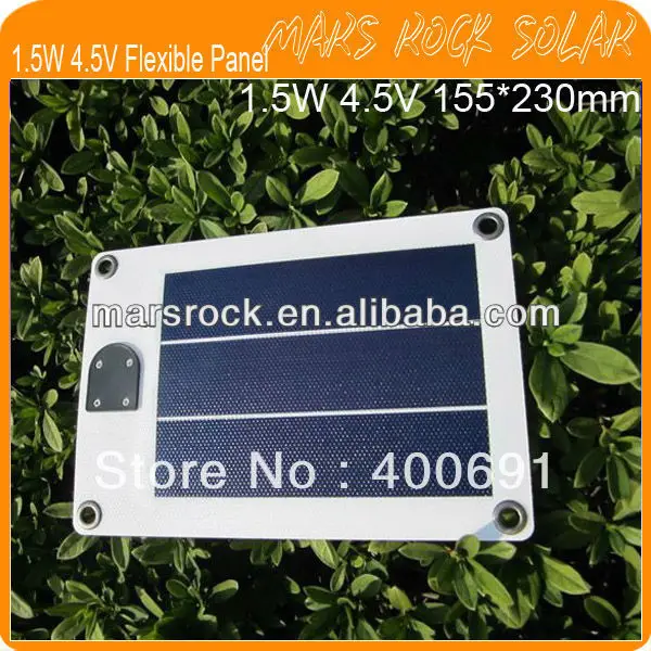 1.5W 4.5V 155*230mm Mini Flexible PV Solar Panel with USB Outlet & Interface and 4 Holes for Fixing, Good Proformance,Good Price