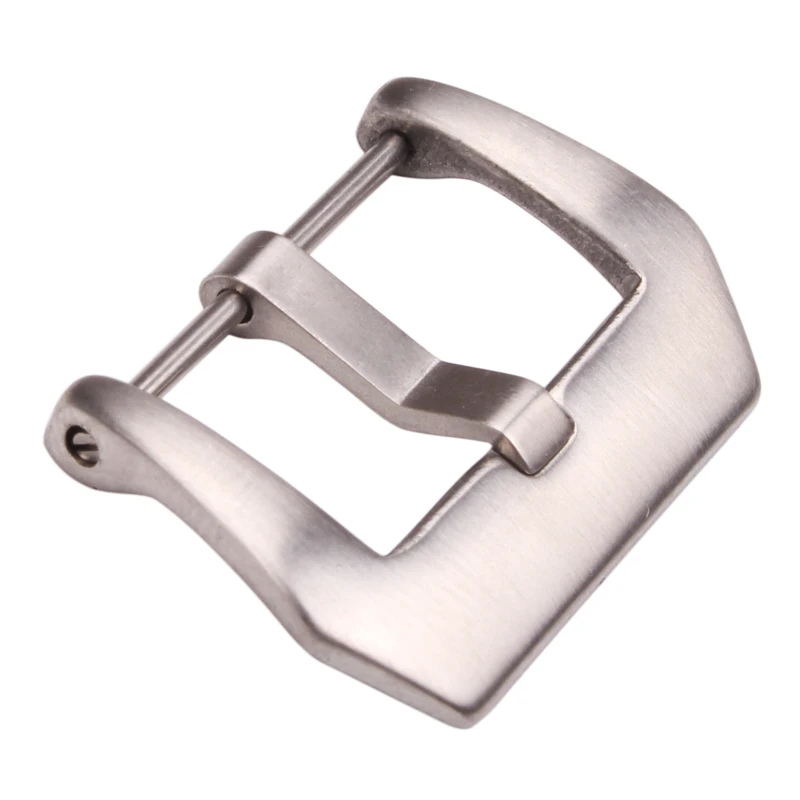 20mm 22mm 24mm Watch Clasp Stainless Steel Silver Brushed Watchbands Strap Pre V Screw Pin Buckle