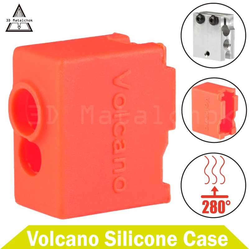 3d Matalchok High Quality Cartridge Heated Bock Silicone Cover Volcano Socks For Pt100 Volcano Heated Block For Volcano Nozzle