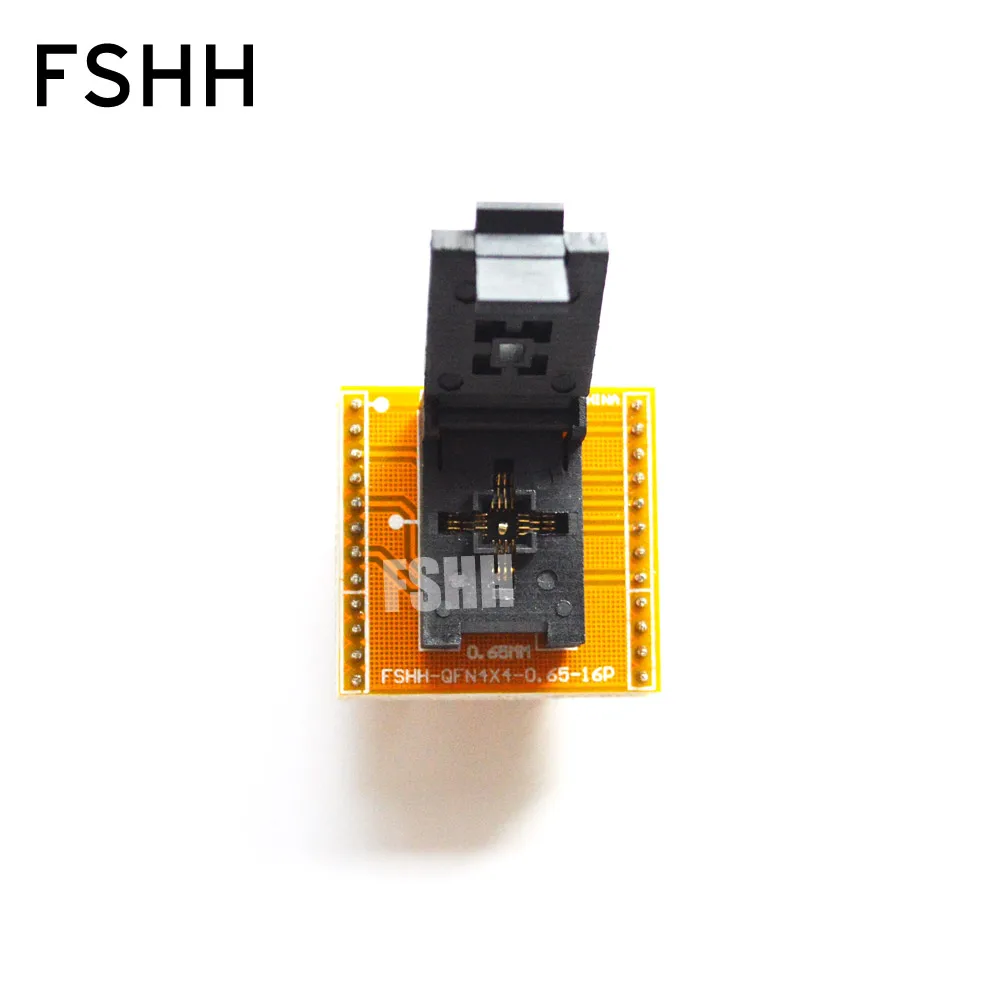 FSHH QFN16 zu DIP16 Programmierer adapter WSON16 UDFN16 MLF16 ic buchse Pin pitch = 0,65mm Größe = 4x4mm