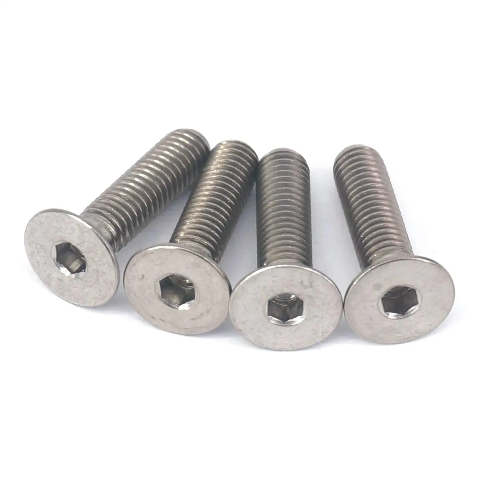 4 PCS M5x20mm Ti GR5 Titanium Alloy Allen Countersunk Hex Head Screw Bolts For Bike Pedal