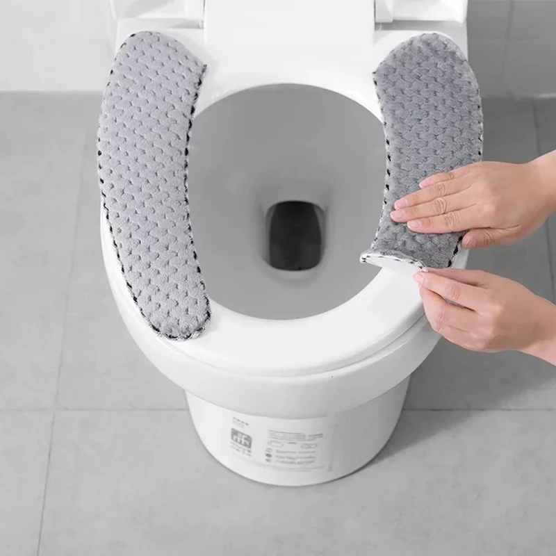 Universal Toilet Seat Cover Soft WC Toilet Seat Cushion O-shaped Warmer WC Closestool Mat Bathroom Accessories Toilet Cover