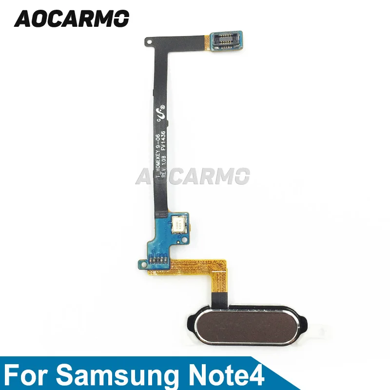 Aocarmo Home Button Fingerprint Flex Cable Replacement White/Black/Gold/Pink For Samsung Galaxy Note4 N910/N910A/N910T/N91