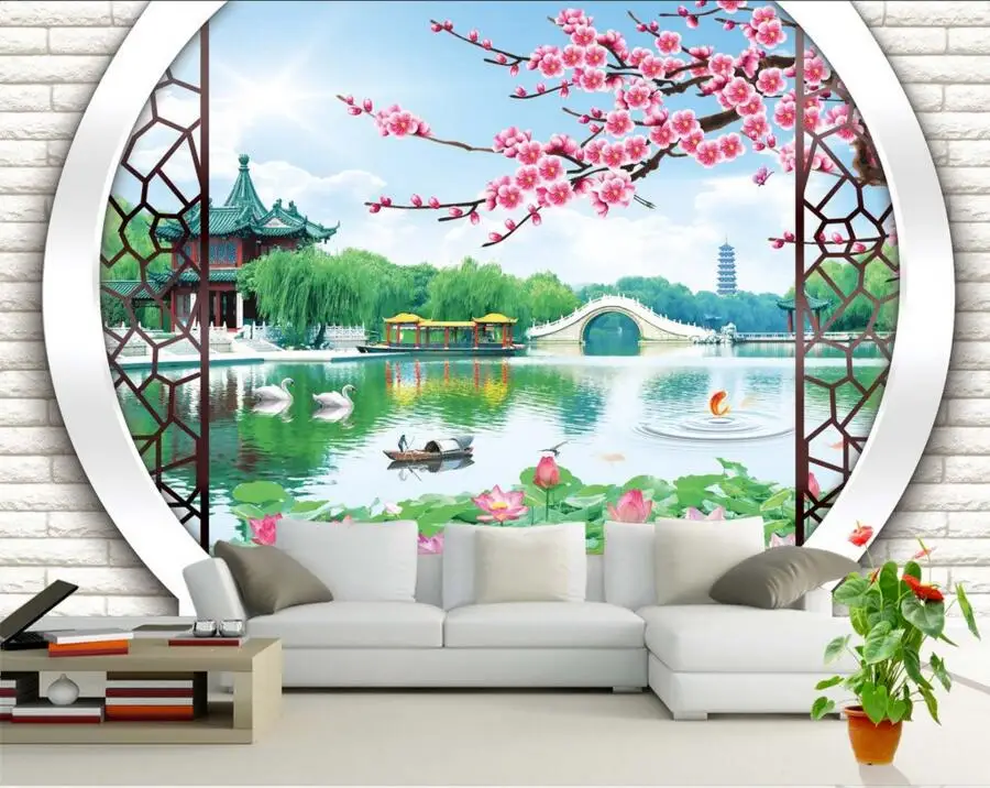 

Custom 3D mural,3D landscape painting chinese design wallpaper papel de parede ,living room sofa tv wall bedroom wallpaper