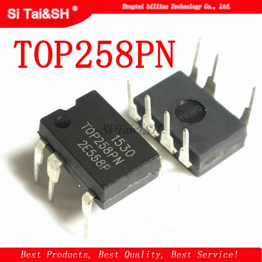 5PCS/lot New TOP258PN TOP258 DIP-7 Integrated Off-Line Switcher with Advanced Feature Set and Extended Power Range molewei