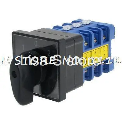 

AC 380V ON/OFF/ON Rotary Cam 3 Position 8 Screw Terminals Changeover Switch