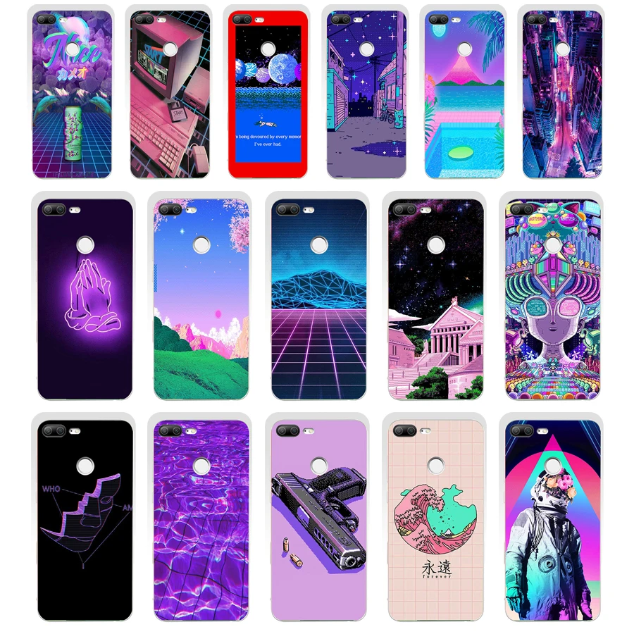 129SD Vaporwave Aesthetics  gift Soft Silicone Tpu Cover phone Case for huawei Honor 8 9 Lite 8X p 9 lite 2016