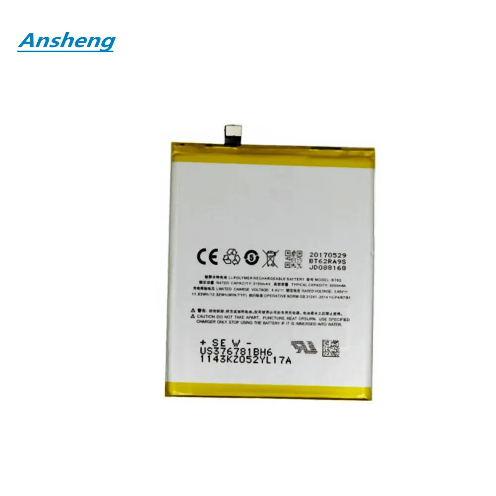 

Original 3.8V 3200mAh BT62 Battery For Meizu X M3X M682Q Smartphone