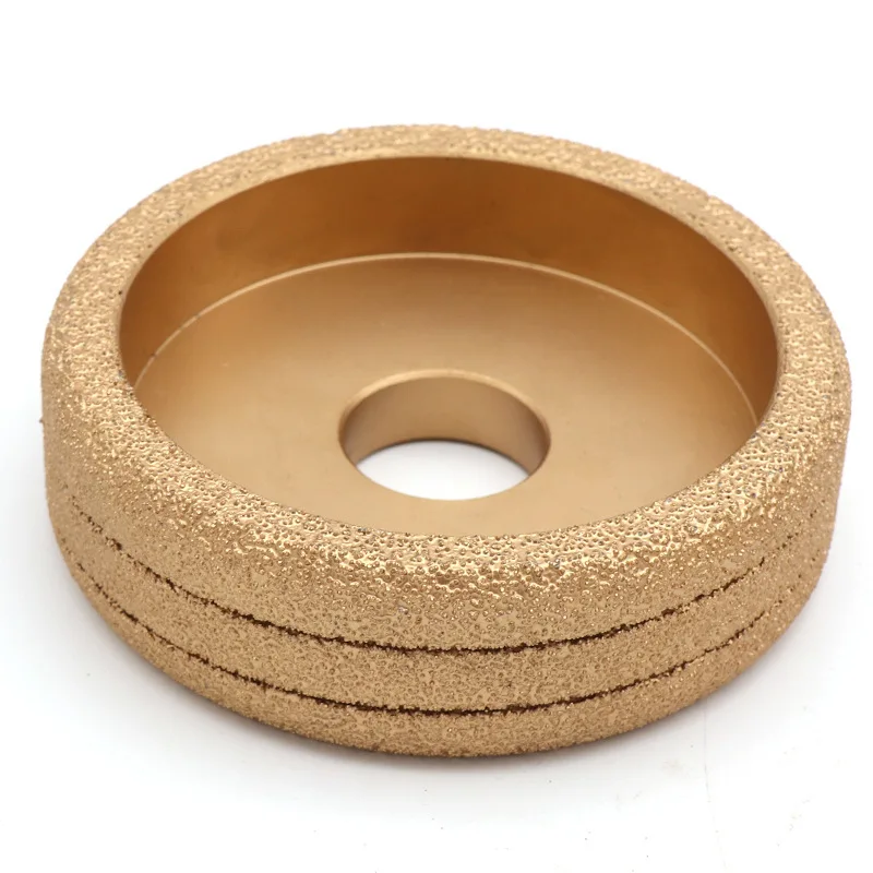 1pcs Grit 35 Vacuum Brazed Diamond Grinding Wheel Semi-circular Straight Edge Round for Stone Jade Abrasive Tools