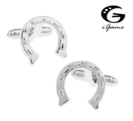 

iGame Men Gift French Cufflinks Horseshoe Design Cuff Links Free Shipping