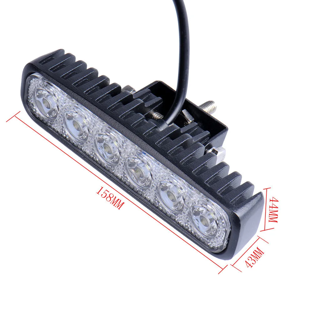 Imagem -02 - Kaigelin-barra de Luz Led 18w para Veículos Lâmpadas de Trabalho à Prova Dágua 12v Suporta Caminhões Barcos e Suv