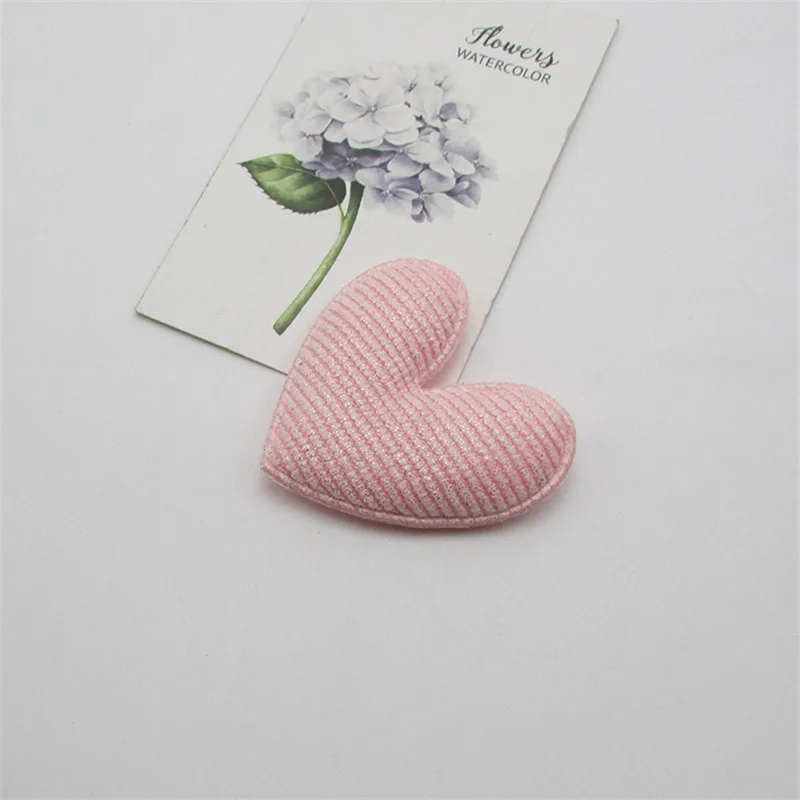 30 Stück/Los 5cm gestreifte Herz-Pads, Applikationen für Bastelarbeiten, Kleidung, Nähzubehör, DIY-Haarspangen-Accessoires – Detail 6