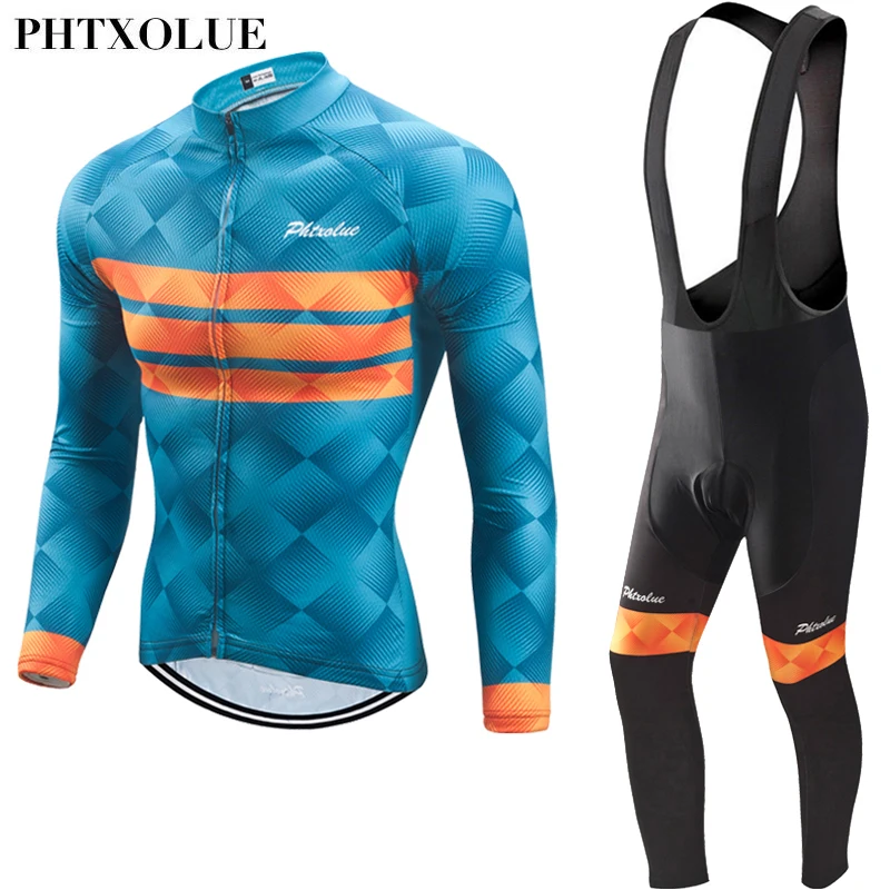 Phtxolue Men Winter Thermal Fleece Cycling Clothing Cycling Sets Bike Kit Cycling Jersey Set Bicycle Jerseys MTB Bicycle Wear