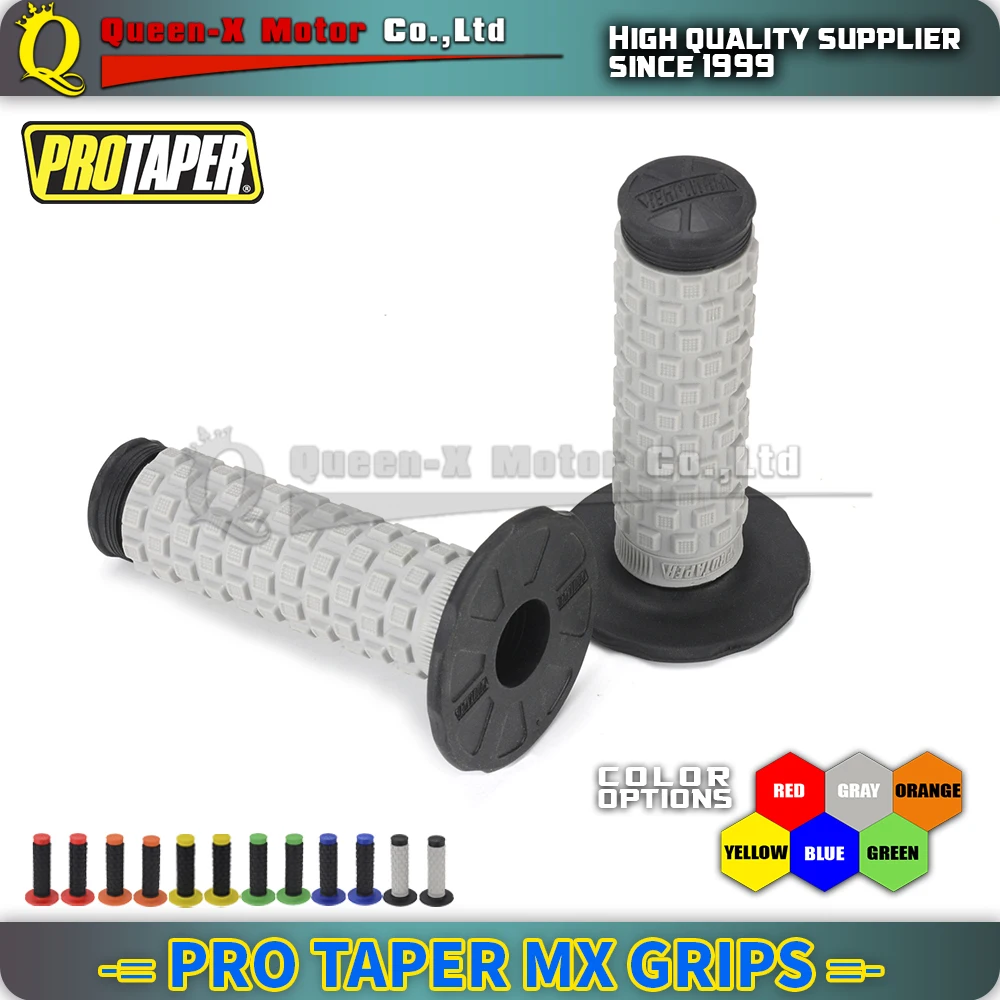 BLACK GRAY Pro Taper Grips Dirt Bike Gel Handle Bar Motorcycle 7/8\