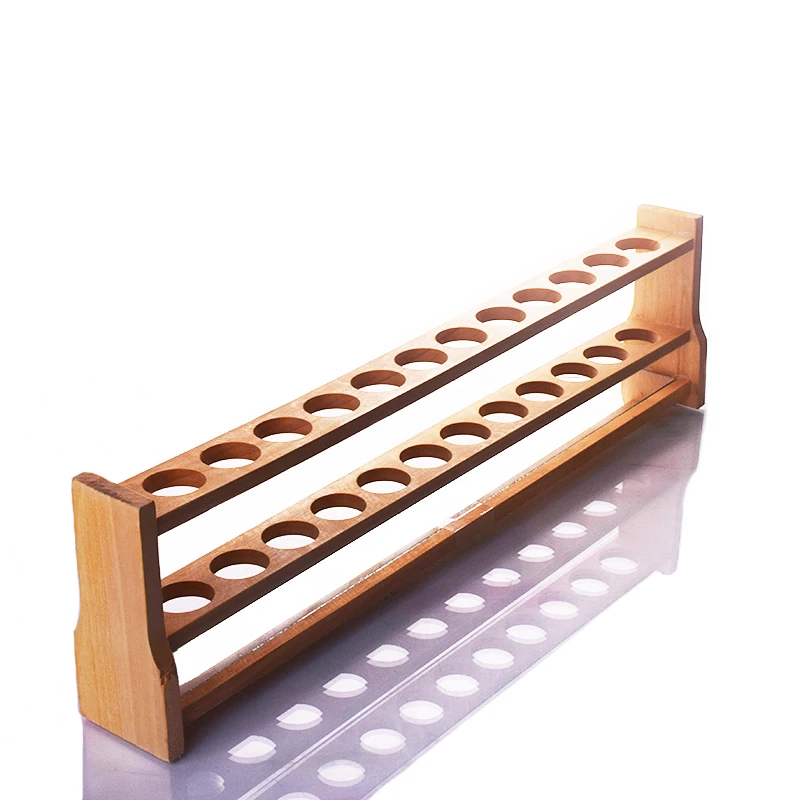 Wooden colorimetric tube rack,10ml/25ml/50ml/100ml,12 holes,Colorimetric cuvette rack wood rack