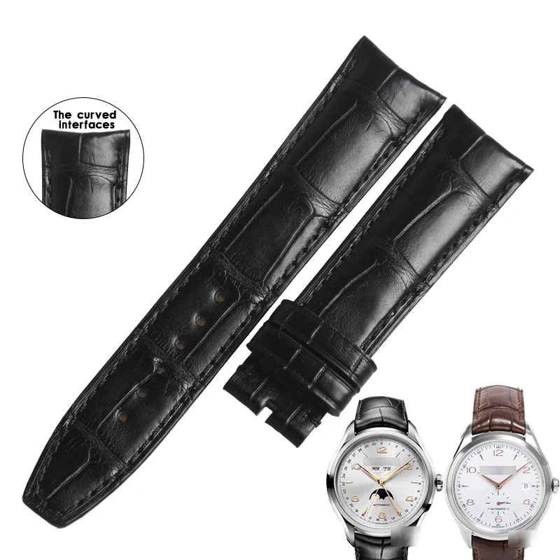 

WENTULA watchbands for Baume & Mercier CLIFTON alligator skin /crocodile grain watch band MOA10054/MOA10055 Genuine Leather