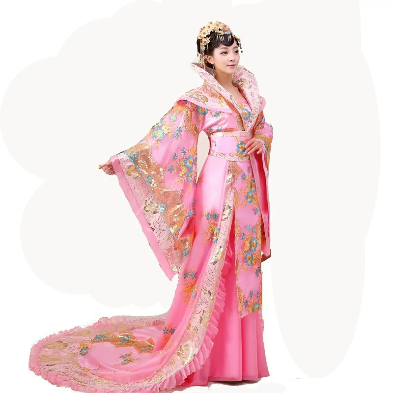 Wysokiej jakości designerski chiński strój z dynastii Tang, kostium Tailing, odzież sceniczna Guzheng, damski Hanfu, chińskie fotografie