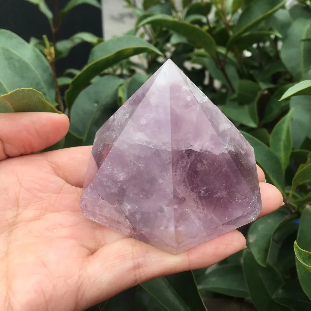 5cm Natural Clear Quartz Crystal Pyramid New Type Hexagonal gemstone Pyramid 6 Faced Reiki Healing Hat type Pyramid