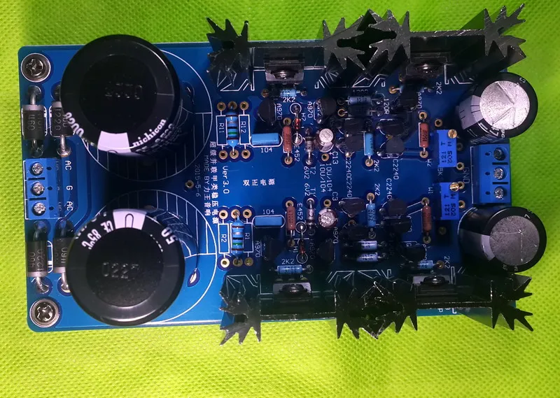 Double positive two way positive power suppy 2SA1930+2SC5171 parallel MUR460 rectifier Class A Regulator power supply board