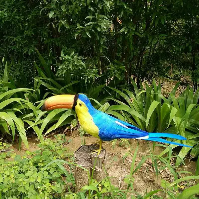 

simulation blue toucan bird model foam&feathers toucan large 40cm handicraft home garden decoration gift p0309