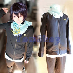 Anime Noragami Yato Cosplay Costume Jacket Suit Sportswear Whole Set (Coat + Pants + Scarf) Halloween Fancy Party Costumes