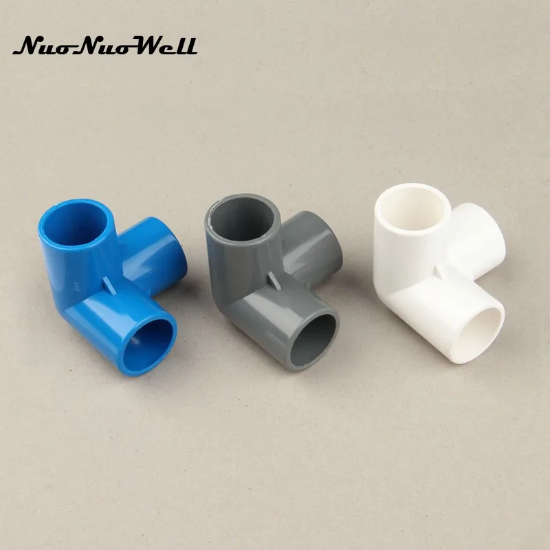 5PCS Plastic PVC 20mm Hose Tee Connector 3 Way Joint for Garden Irrigation Watering Pipe Adapter Tube Parts Tools