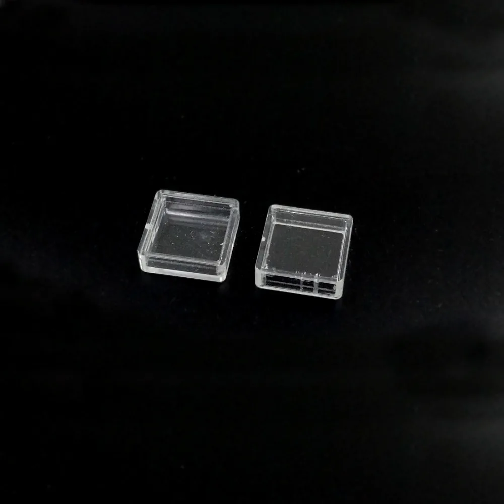 100pcs Transparent Button Cap Square Button Cap Tactile Switch Button Cap for 12*12mm Switch Buttons