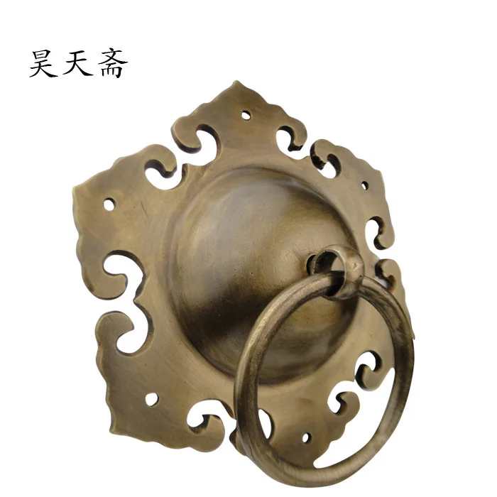 [Haotian vegetarian] bronze door knocker antique copper door handle cymbals handle HTA-108