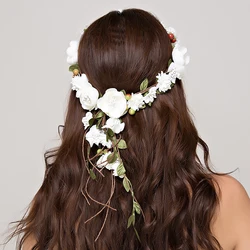 Wedding Flower Wreath wedding decoration bridal hair headdress Flower Crown hair accessories adjustable party garlands