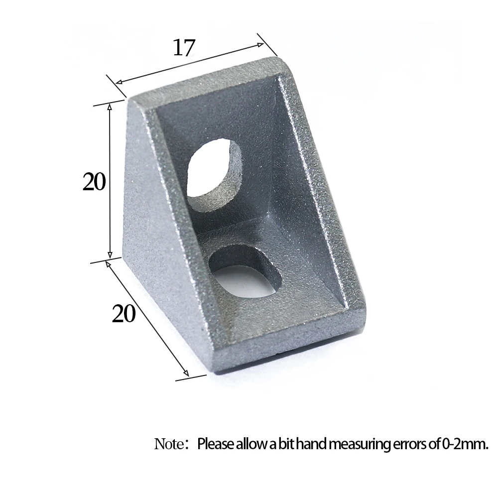 2020 Slot 6 Corner Angle L Brackets Connector Fasten connector Aluminum Profile Accessorie Pack of 50