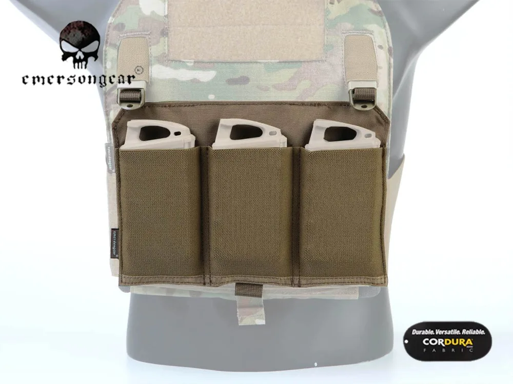 EDC-M4 triple magazine pouch for combat, mag pouch, coyote brown, em6407, 4019 / 4020