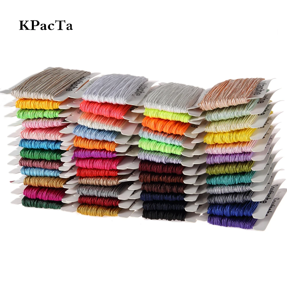 

KPacTa Multiple Colour 34 Yard(31 meters) 3MM Width Chinese Knot Soutach Colors Nylon Cord DIY Jewelry Handmade Braided Material