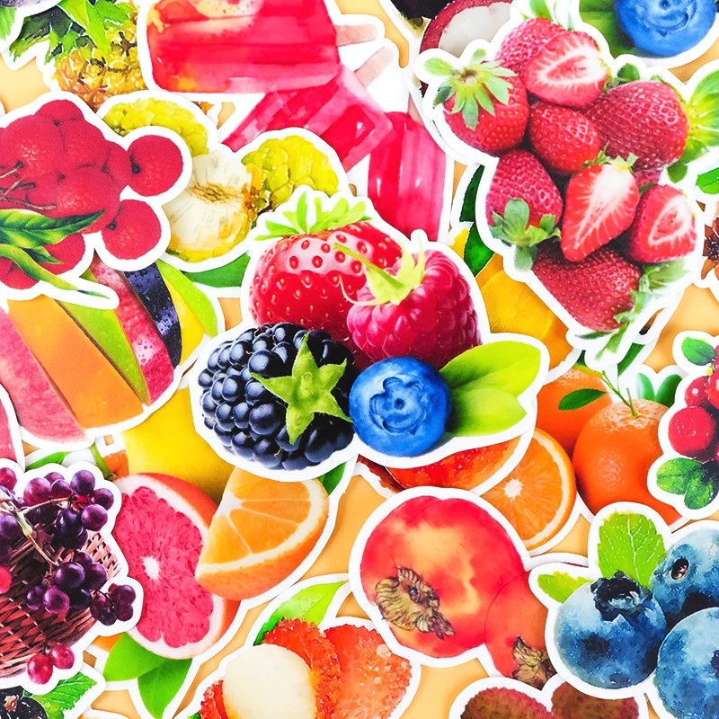 20Pcs Cute Hand drawn fruits face Sticker For Luggage Skateboard Phone Laptop Moto Bicycle Wall Guitar Stickers/DIY Scrapbooking