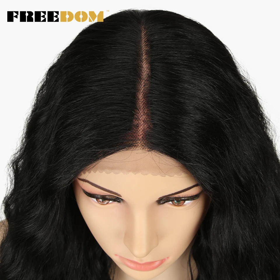 FREEDOM – Synthetische Perücken mit Spitze am Vorderteil für schwarze Frauen, 40 Zoll lang, Cosplay-Perücke, lockige Perücken mit Spitze, Ombré-Perücke mit Highlights in den Farben Ingwer, Weiß und Pink. – Detail 23