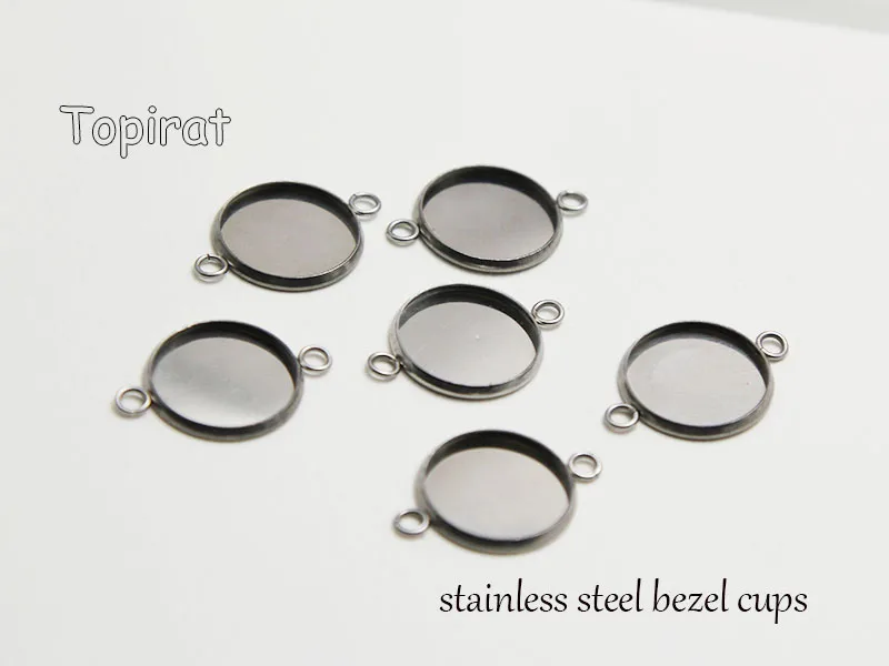 

50pcs Stainless Steel Bezel Tray Setting Blank Fit Cabochon 6mm 8mm 10mm 12mm 14mm 16mm 18mm 20mm 25mm Cameo Base DIY Jewelry