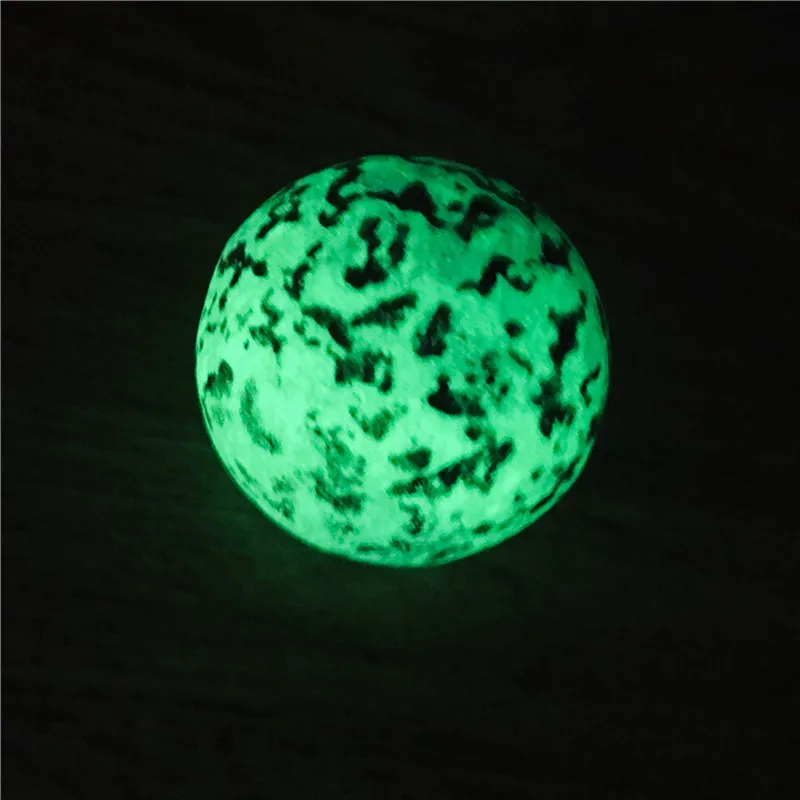 5-10cm  Natural Luminous Stone Blue Luminous Quartz Crystal Sphere Ball Glow In The Dark Stone With Base